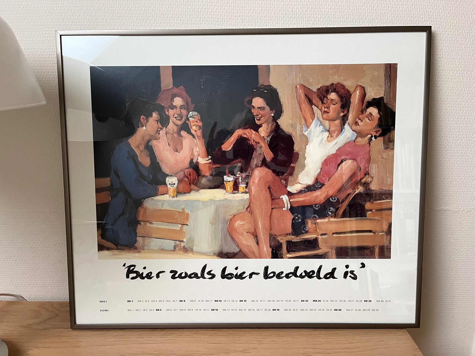 ManCave poster ‘Bier zoals bier bedoeld is’ Heineken recl., Met lijst, Ophalen of Verzenden, Zo goed als nieuw, A1 t/m A3