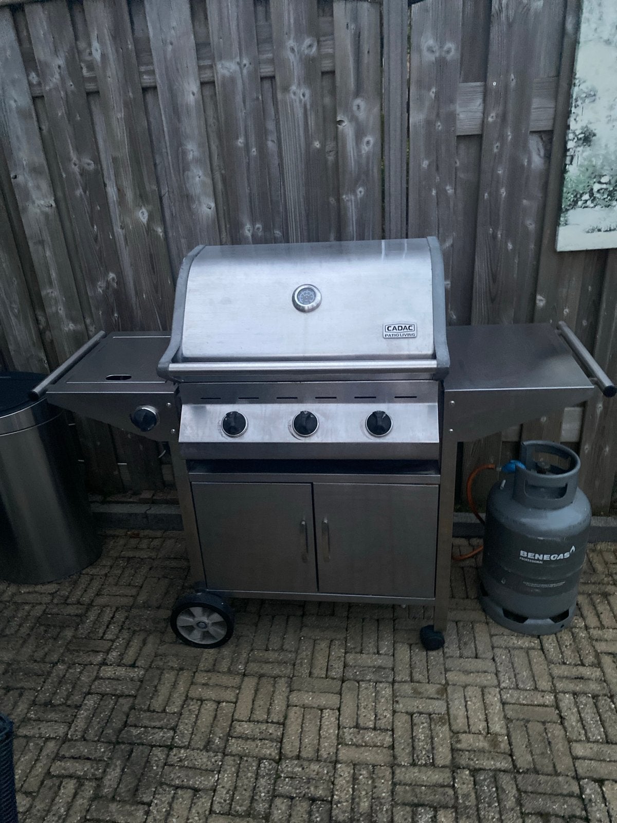 Cadac Stratos 3 brander gasbarbecue met zijbrander, Ophalen of Verzenden, Gebruikt