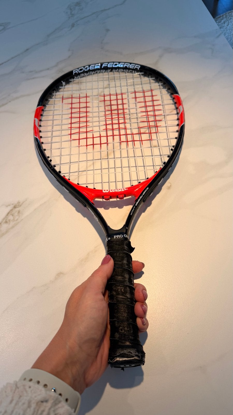 Wilson kinderracket - Roger Federer editie, Ophalen of Verzenden, Gebruikt, Racket, Wilson