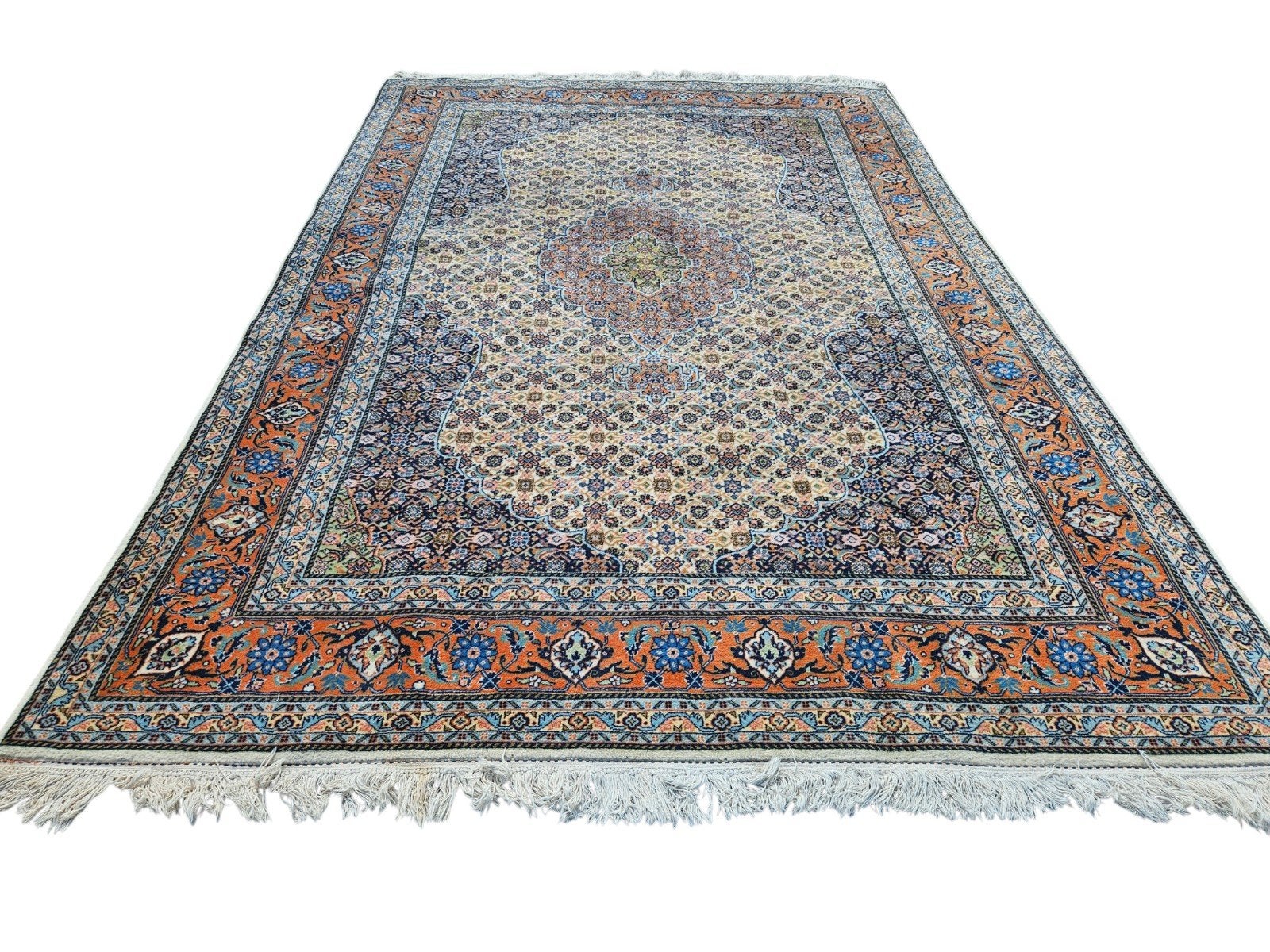 Prachtig handgeknoopt Perzisch tapijt 221 x 334 cm, Gebruikt, 200 cm of meer, Ophalen of Verzenden, 200 cm of meer