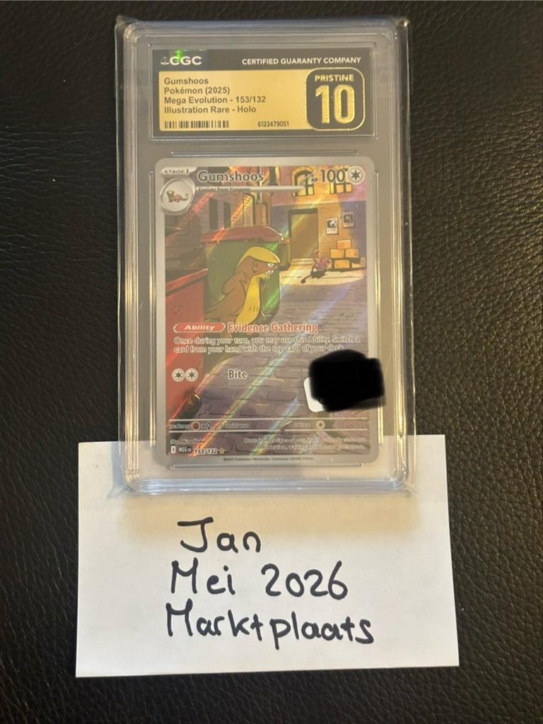 Gumshoos Pokémon Kaart CGC Pristine 10 - Mega Evolution, Ophalen of Verzenden, Nieuw, Losse kaart