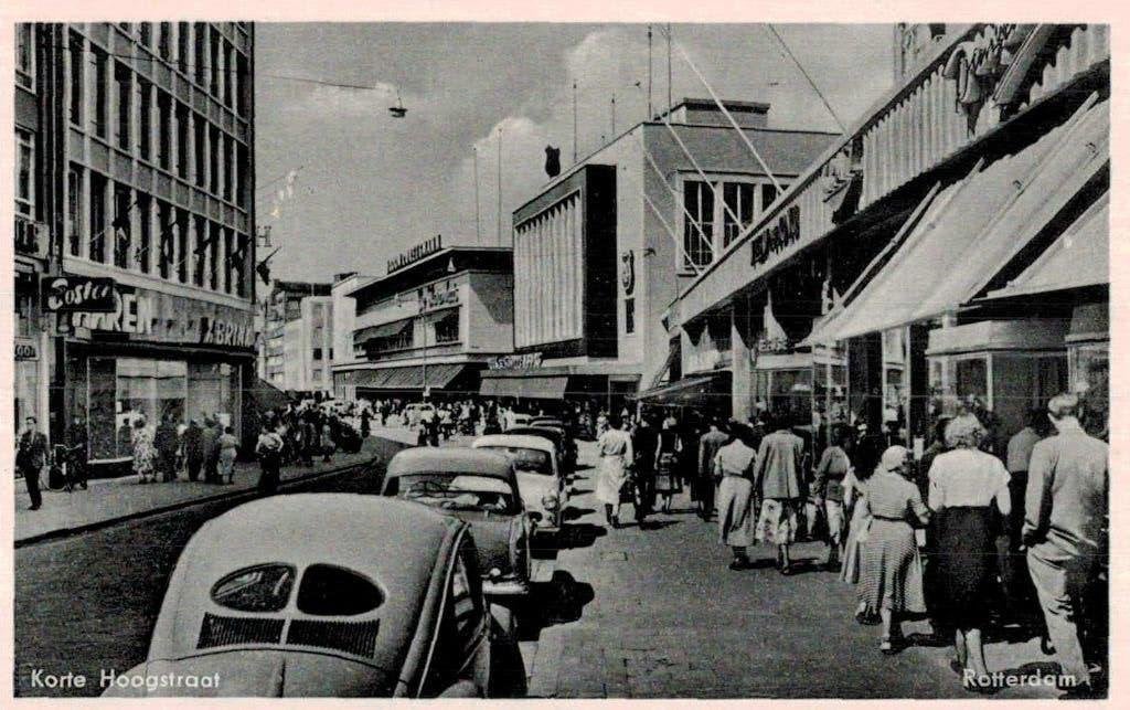 1952 ROTTERDAM  Korte Hoogstraat Bril- kever, Ophalen of Verzenden, 1940 tot 1960, Gelopen, Zuid-Holland