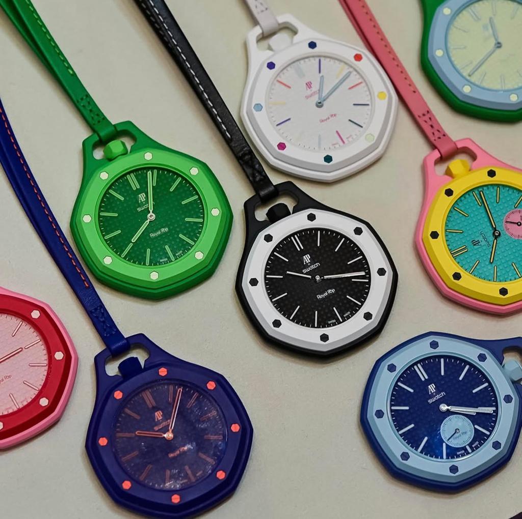 AP X Swatch Royal Pop horloges. Alle kleuren op aanvraag., Ophalen of Verzenden, Nieuw, Overige materialen