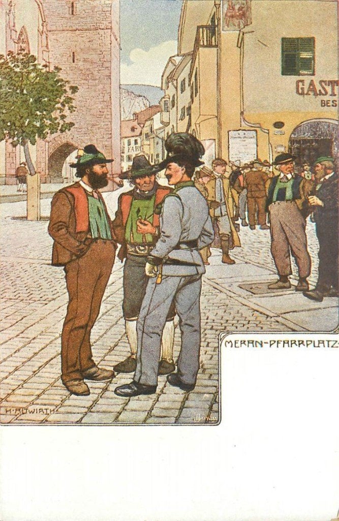 701-460-007 Merano Pfarrplatz, Verzenden, Voor 1920, Frankrijk