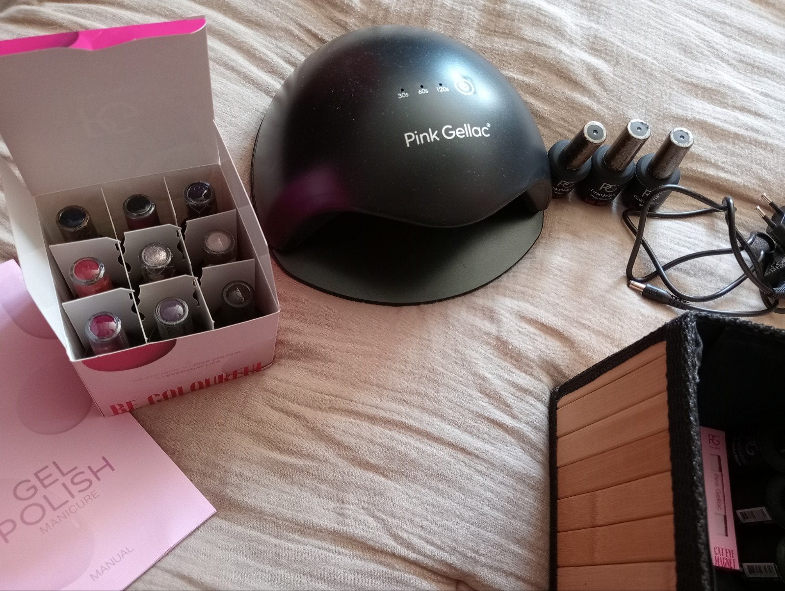 Pink Gellac starterset magneet deluxe cateye, Ophalen of Verzenden, Zo goed als nieuw, Overige kleuren, Handen en Nagels