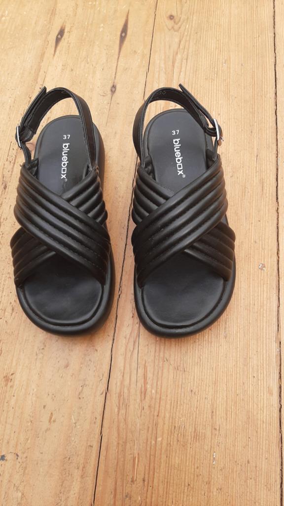 Nieuwe zwarte sandalen maat 37, Zwart, Nieuw, Bluebox, Sandalen of Muiltjes