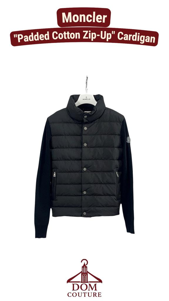 Moncler "Padded Cotton Zip-Up" Cardigan, Ophalen of Verzenden