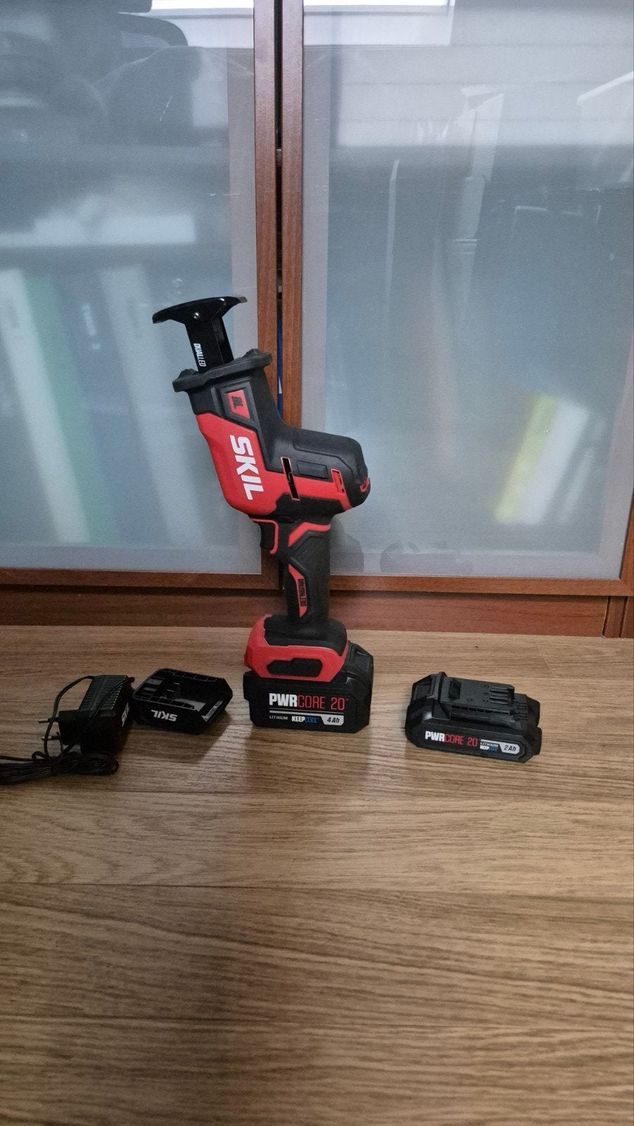 Skil Reciprozaag Type 3475 met 2 Accu's en Lader, 70 mm of meer, Nieuw, 600 tot 1200 watt, Ophalen of Verzenden