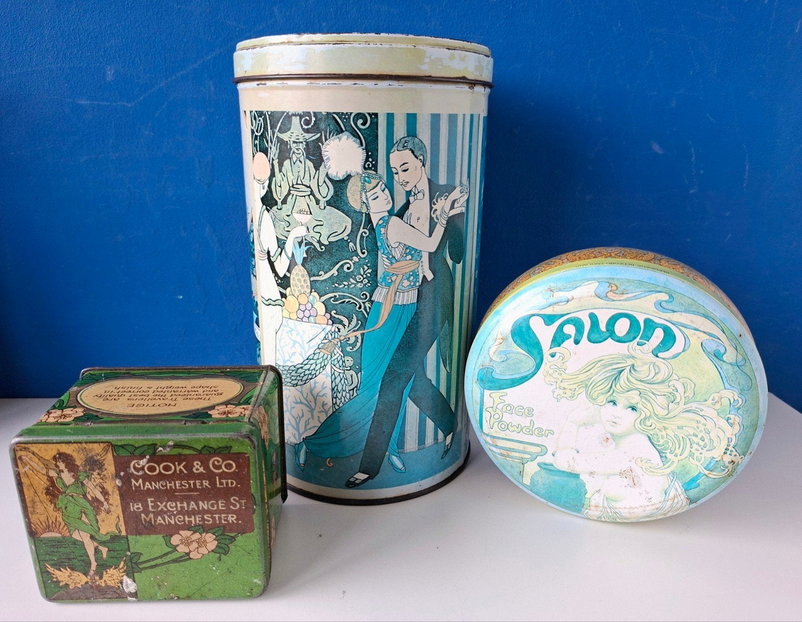 Oude blikjes/Art Nouveau-stijl, Verzamelen, Ophalen of Verzenden, Gebruikt, Overige