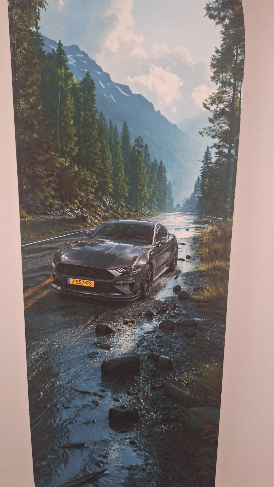 Mooie poster van Ford Mustang, Ophalen of Verzenden, Zo goed als nieuw, Foto of Poster, 75 – 100