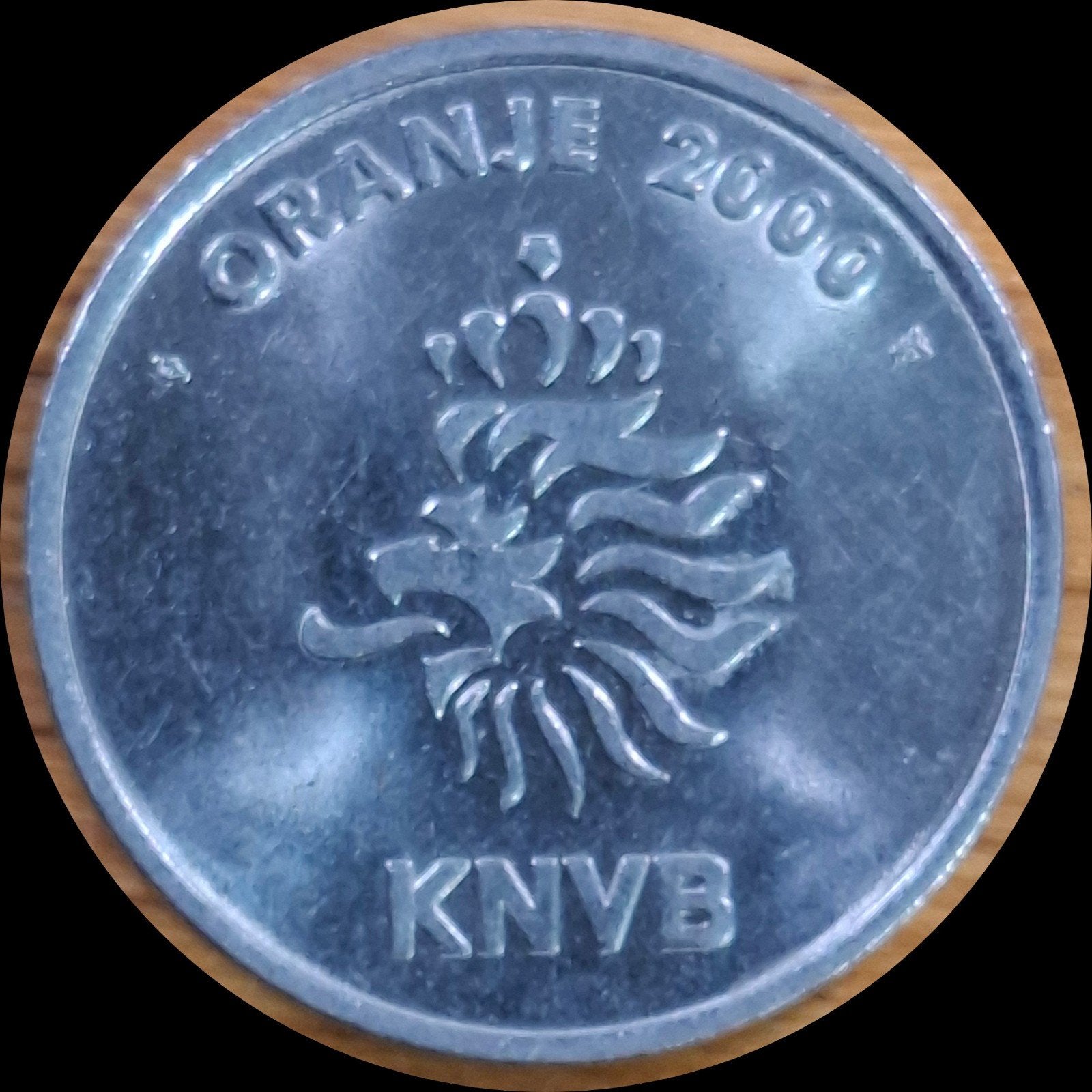 103# KNVB Oranje 2000 Jaap Stam koper/nikkel, Ophalen of Verzenden, Overige materialen