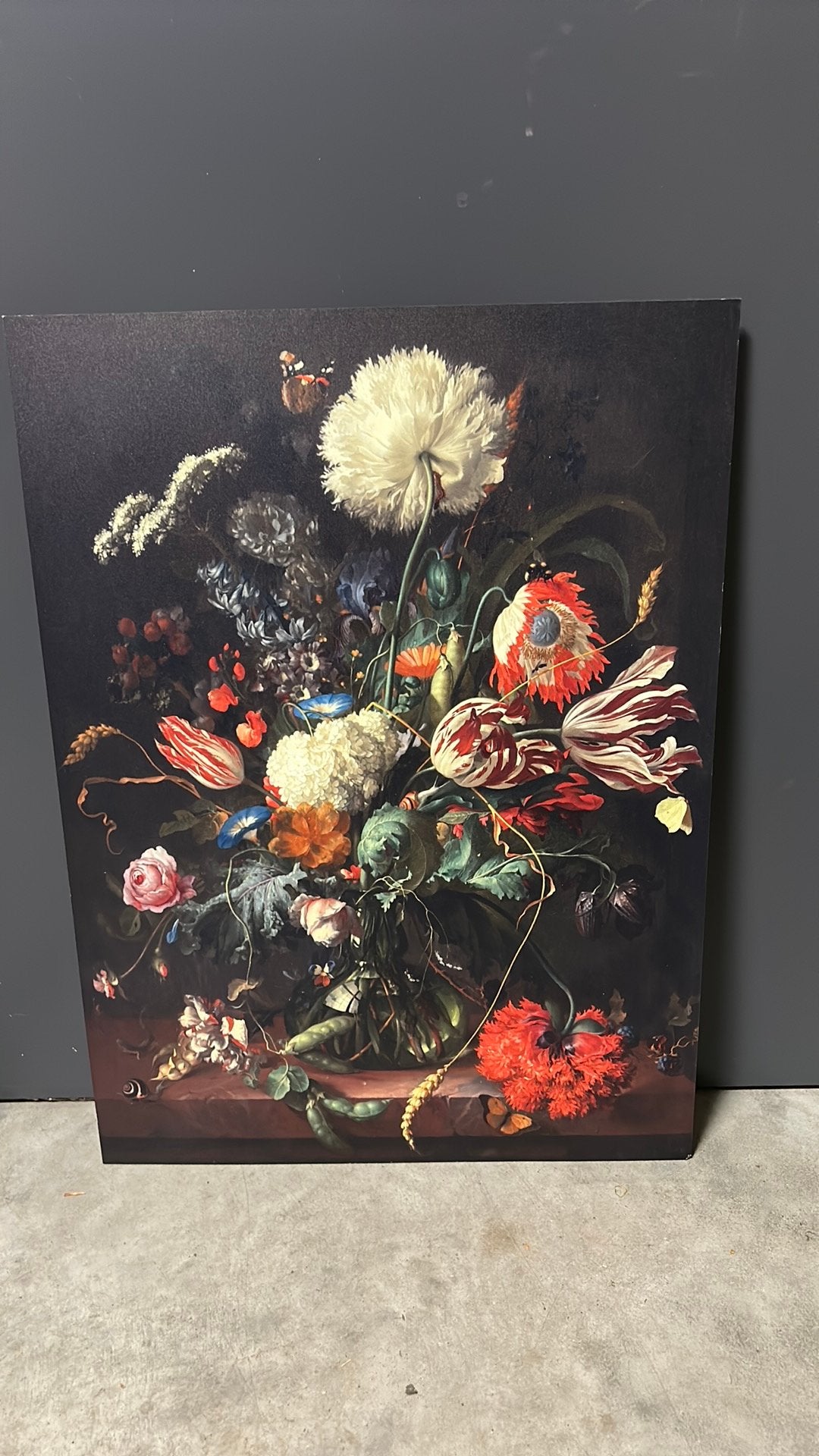 Vaas met bloemen Jan Davidsz de Heem. 41 x 55 cm., Ophalen of Verzenden