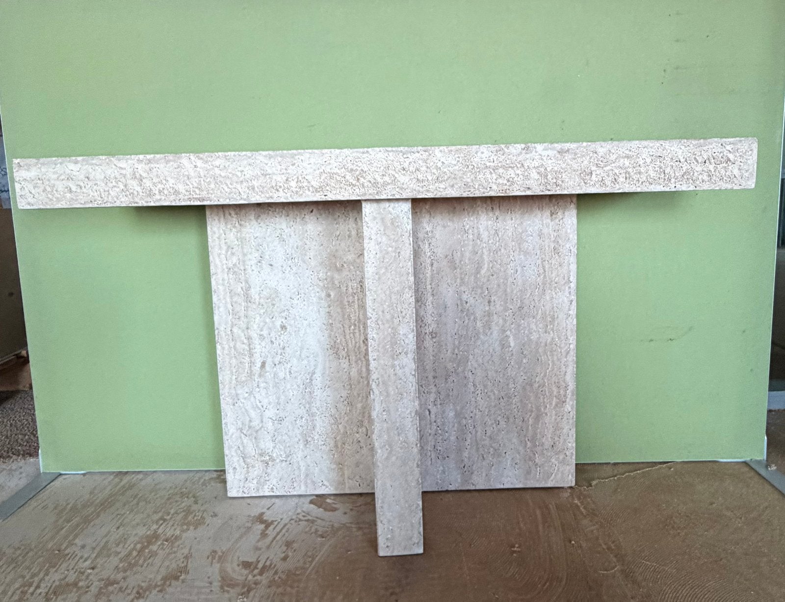Luxe natuurstenen sidetable / showroomtafel – zeer zwaar, 100 tot 150 cm, Ophalen of Verzenden, Zo goed als nieuw, 25 tot 50 cm