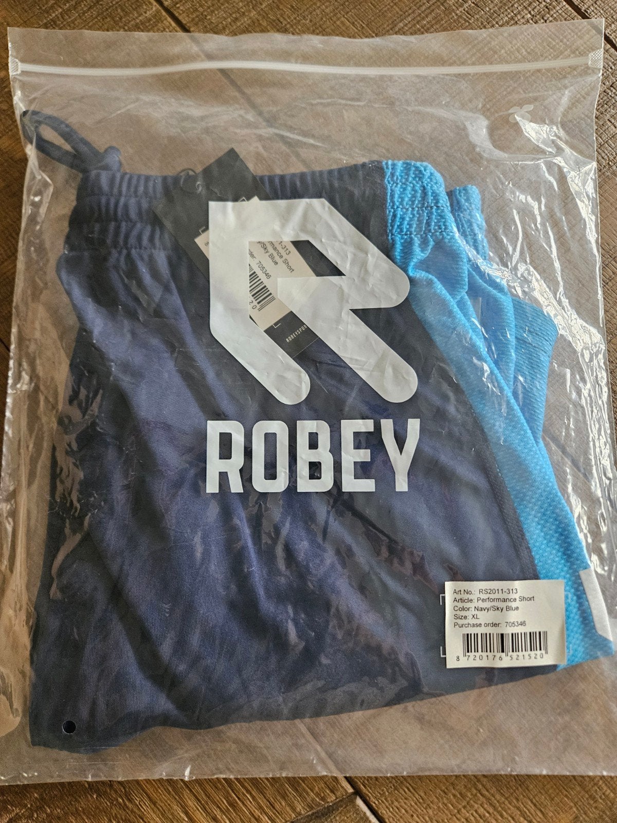 Robey Performance Sportshort - Navy/Sky Blue (Nieuw), Blauw, Robey, Ophalen of Verzenden, Algemeen
