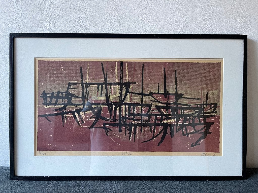 Sixties ets - Rob Cox - Boten, Antiek en Kunst, Kunst | Litho's en Zeefdrukken, Ophalen
