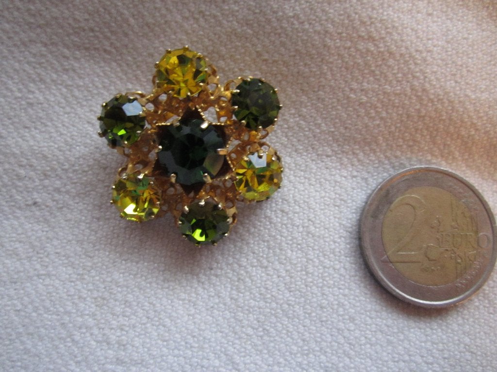 45.  Schitterende oude broche,  AUSTRIA, Ophalen, Overige materialen, Broche