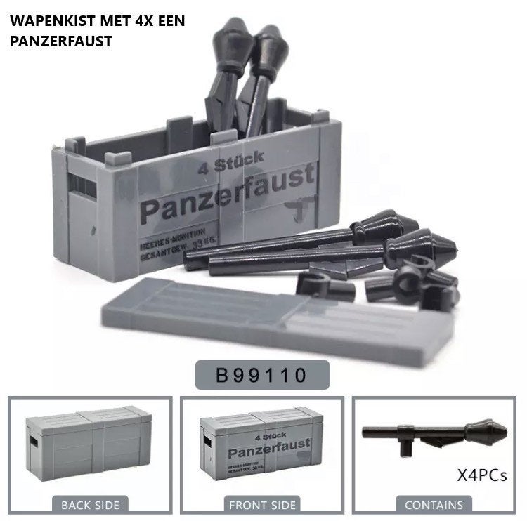 🎁 WW2 Bouwstenen - X32 - Duitse wapenkist " Panzerfaust" 🎁, Ophalen of Verzenden
