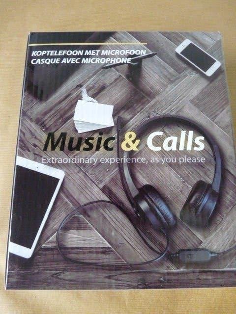 headset met microfoon voor muziek en telefoon. Nieuw in doo