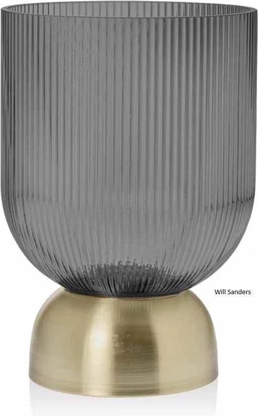 Riverdale windlicht LOIS Smoke 24 cm, Overige materialen, Nieuw, Ophalen of Verzenden, Grijs