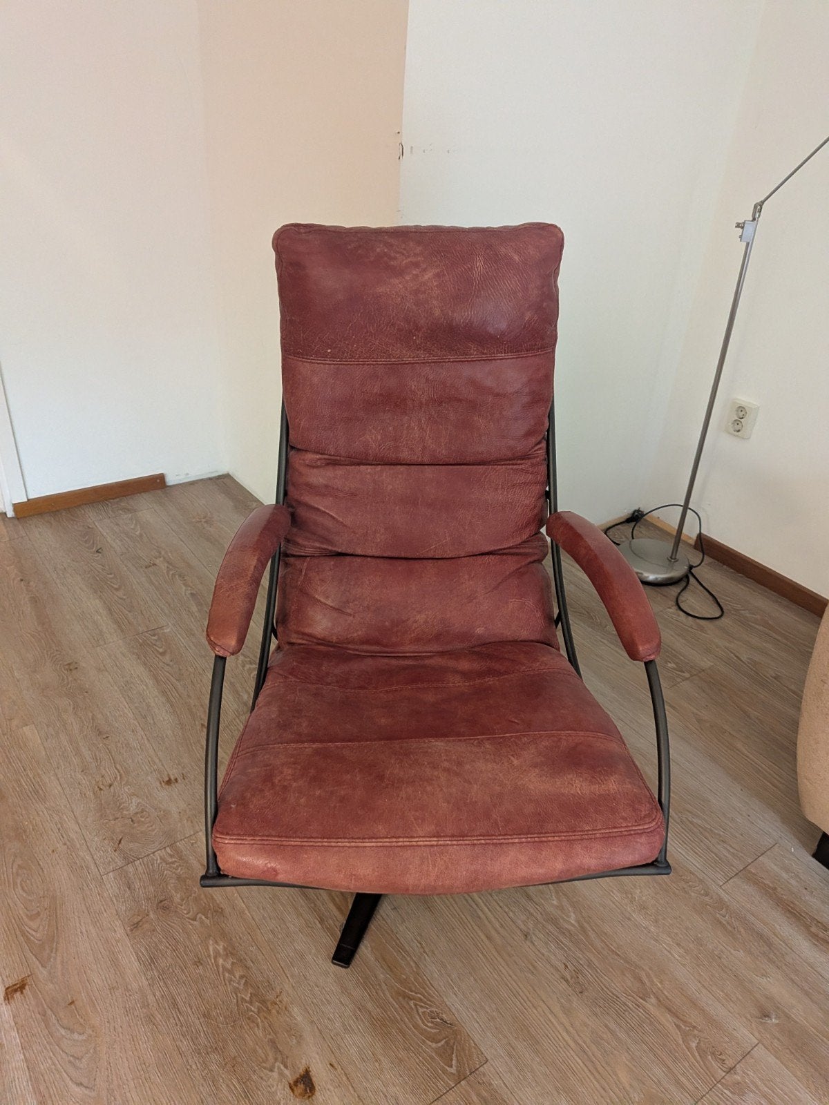 Goossens Design fauteuil, Huis en Inrichting, Ophalen, 75 tot 100 cm, Zo goed als nieuw, Leer