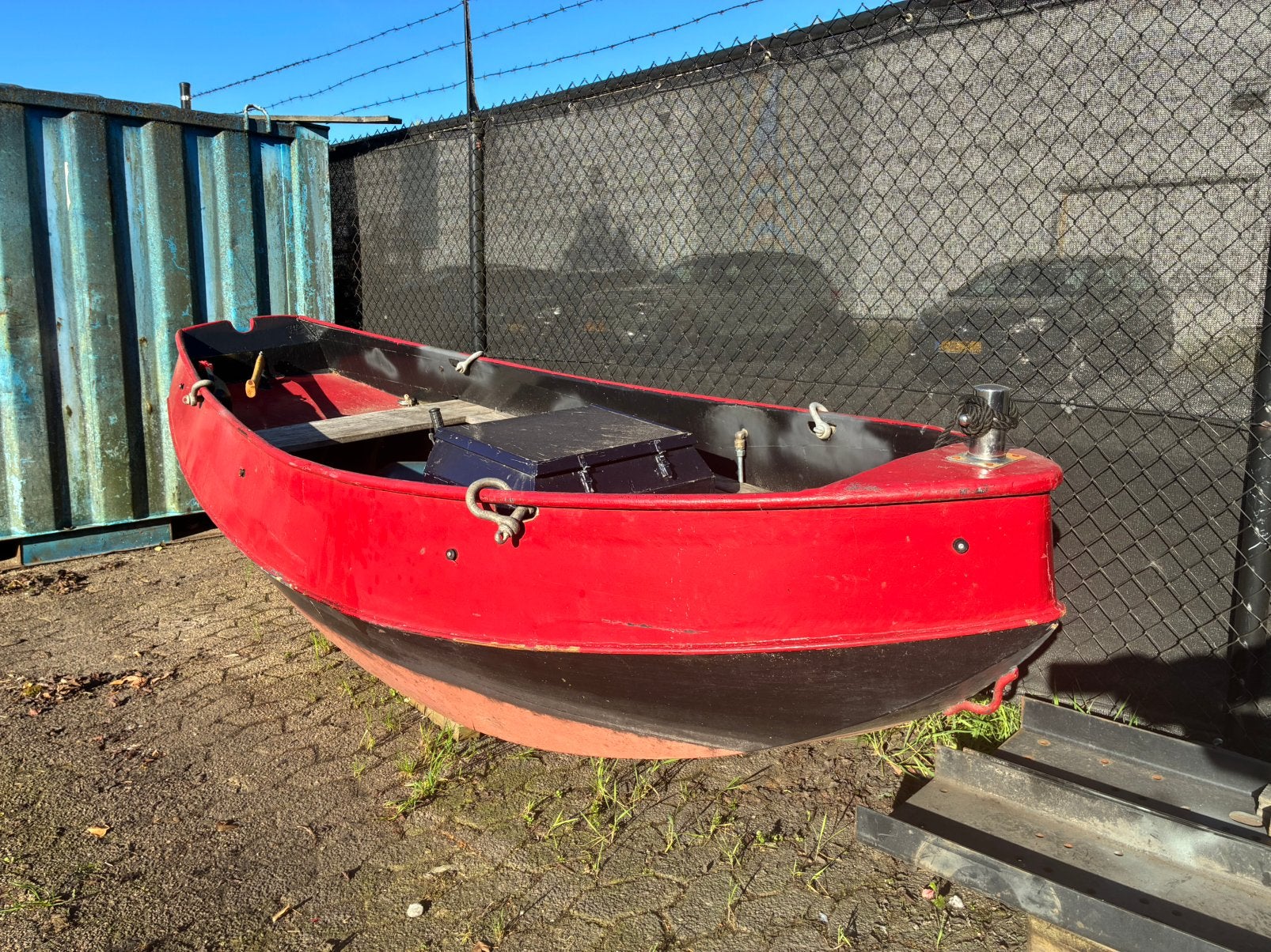 Boot, sloep, stalen polderschuit diesel, Watersport en Boten, Overige merken, 4 m, Staal, Binnenboordmotor