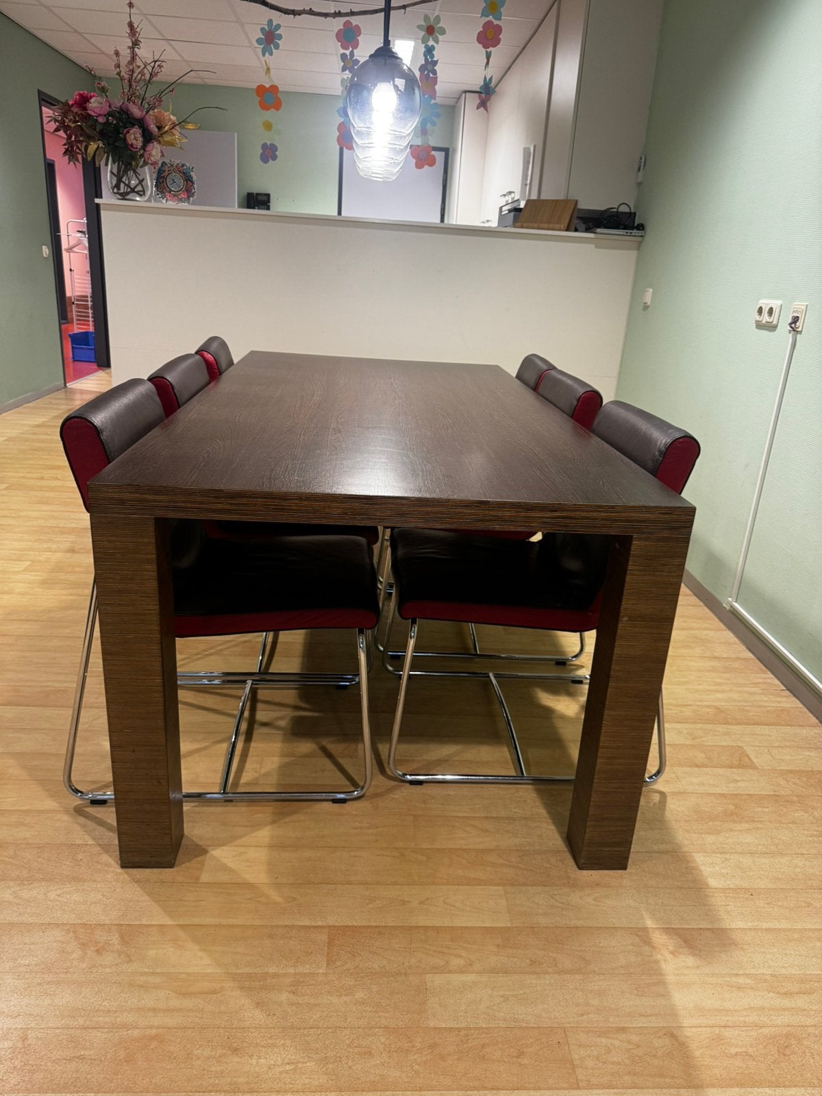 Eettafel 6 personen, Huis en Inrichting, Ophalen, Gebruikt, 100 tot 150 cm, 200 cm of meer