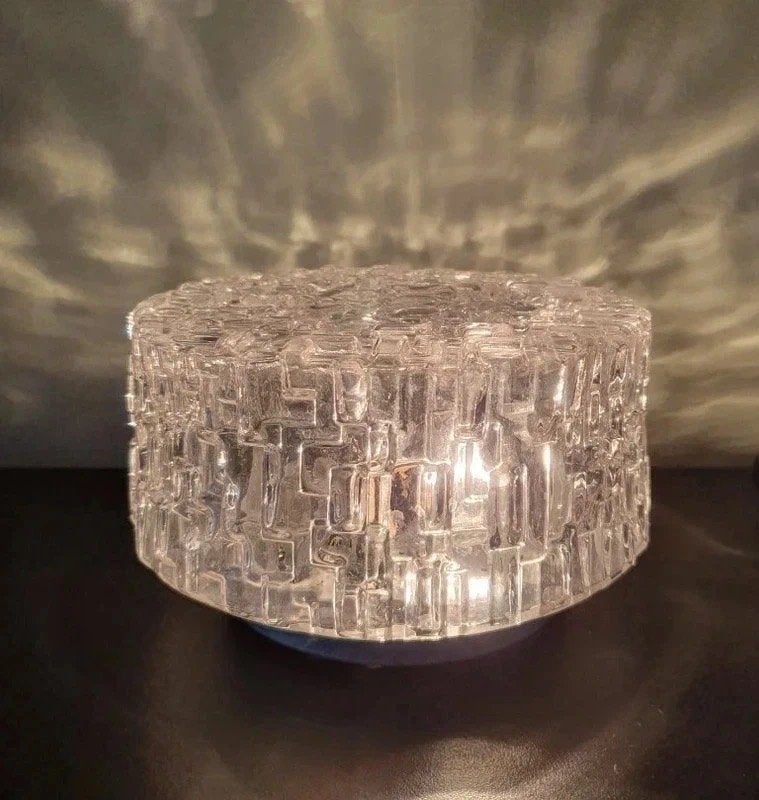 Vintage plafondlamp - wandlamp - Mid Century, Huis en Inrichting, Ophalen of Verzenden, Glas