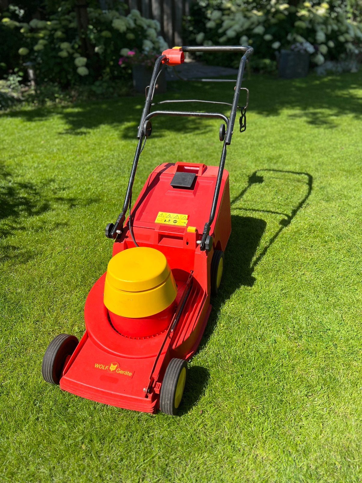 Wolf Garten 6.42 E  grasmaaier , 42cm breed !!, Tuin en Terras, Grasmaaiers, Ophalen, Cirkelmaaier, Gebruikt, Elektrische grasmaaier