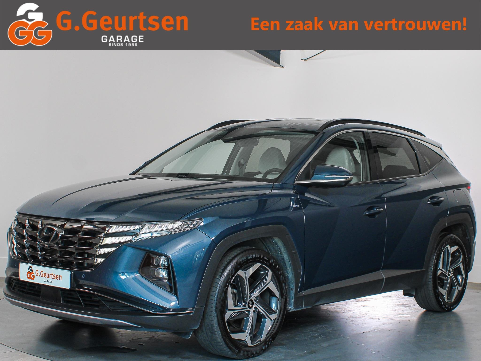 Hyundai Tucson 1.6 T-GDI MHEV Premium Volleder, 360Camera, A, Auto's, Euro 6, 4 cilinders, 150 pk, Blauw