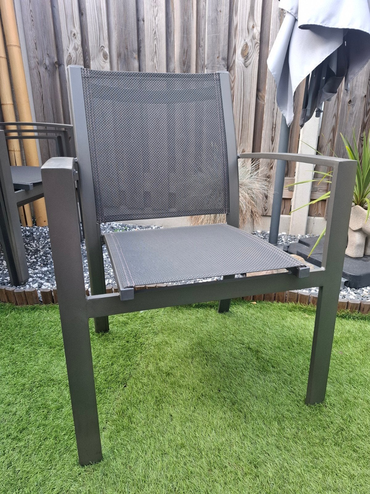 Stapelbare tuinstoelen met hoes, Ophalen, Gebruikt, Aluminium, Stapelbaar