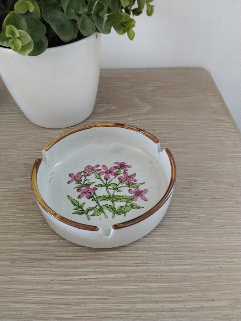 vintage asbak Wild flowers, Ophalen of Verzenden, Zo goed als nieuw