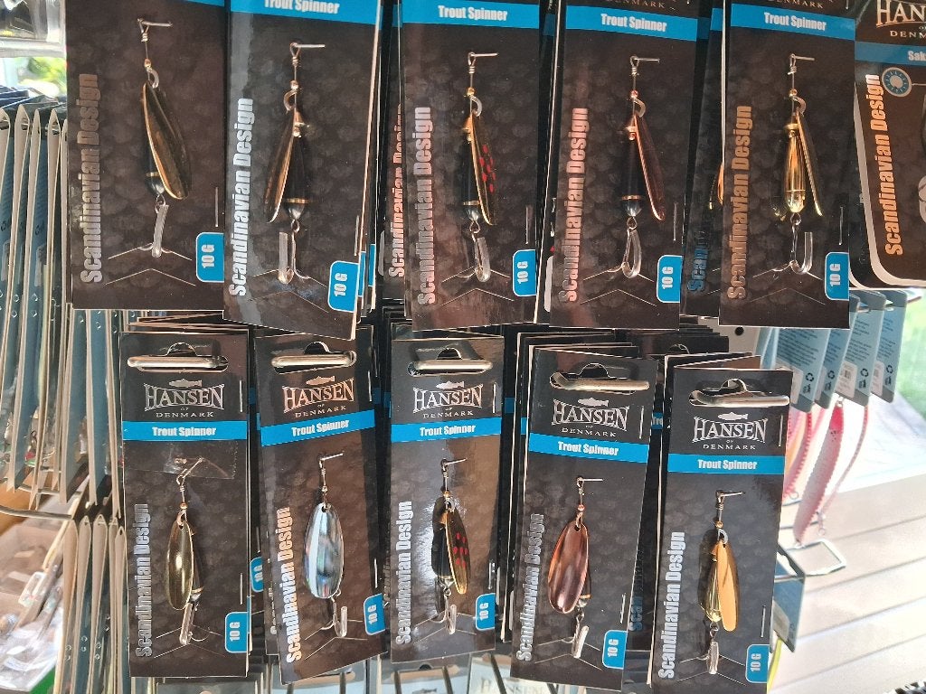 10-grams Trout Spinners (Hansen)...in 5 kleur varianten, Tinstraat, Overige typen, Nieuw, Ophalen of Verzenden