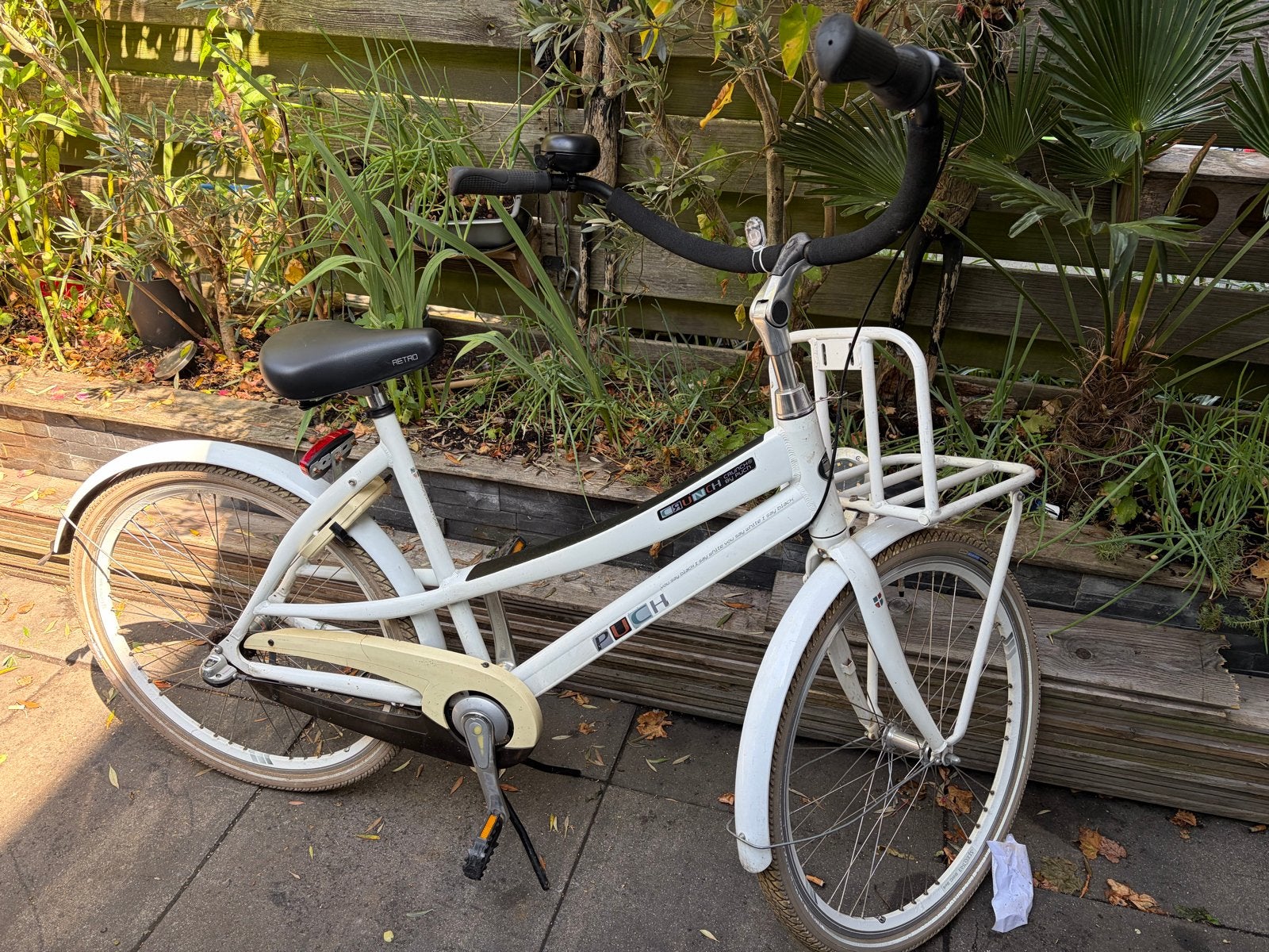 Puch fiets 26 inch met voordrager, Gebruikt, Velgrem, Minder dan 47 cm, Ophalen