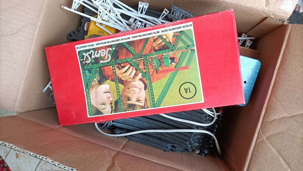 Scalextric racebaan en Mecano, Ophalen, Gebruikt