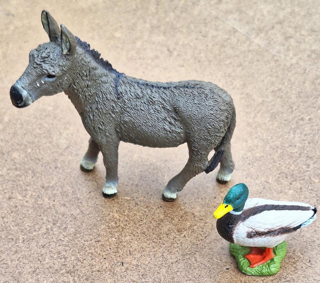 Schleich Ezels Eend Schildpad Speelfiguren, Ophalen, Gebruikt