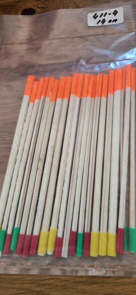 20x pauwpennen dobbers 14cm, Ophalen of Verzenden, Nieuw, Dobber of Lood
