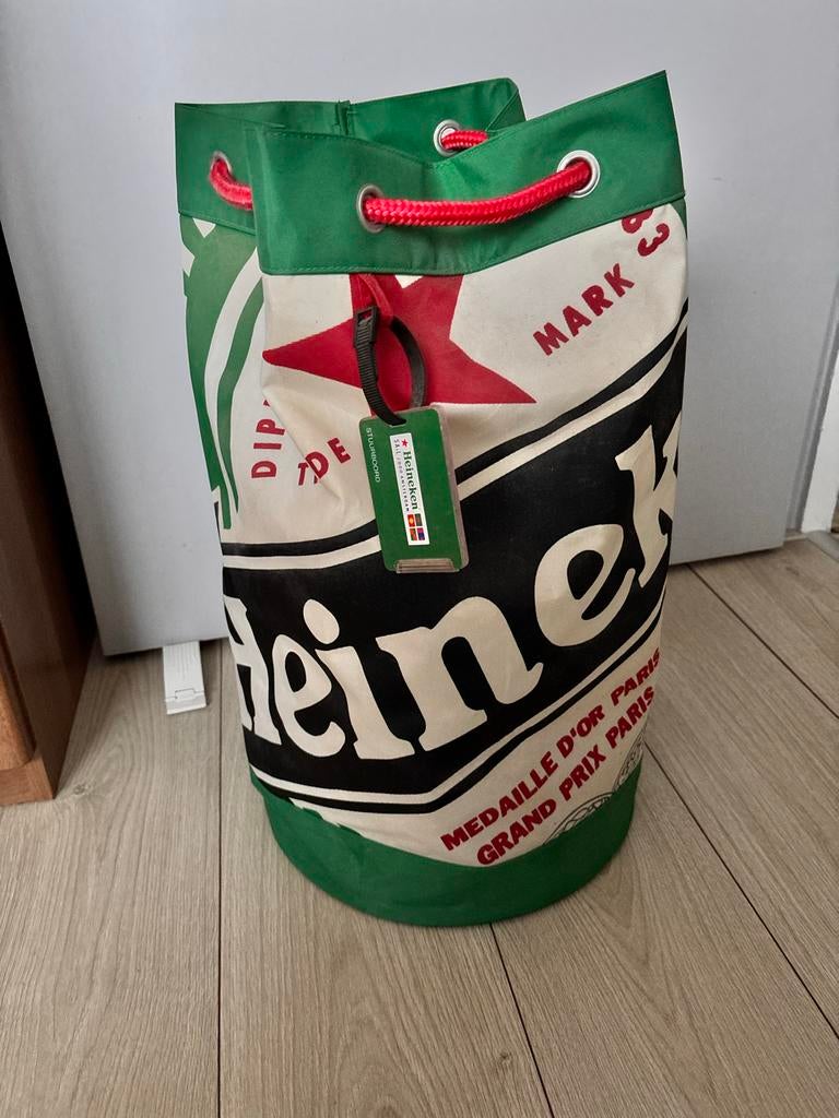 Heineken tas met trekkoord, Verzamelen, Biermerken, Ophalen of Verzenden, Gebruikt, Overige typen, Heineken