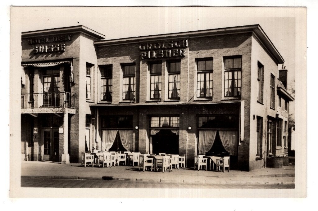 Apeldoorn Cafe Suisse Stationsplein  15, Verzenden, 1920 tot 1940, Ongelopen, Gelderland
