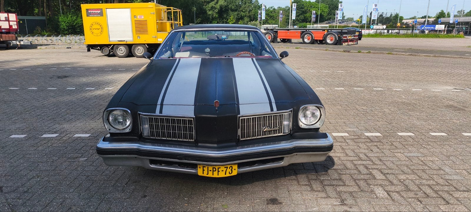 Oldsmobile Cutlass 4.3 AUT 1975 Zwart, Auto's, Automaat, 1940 kg, 8 cilinders, 4270 cc