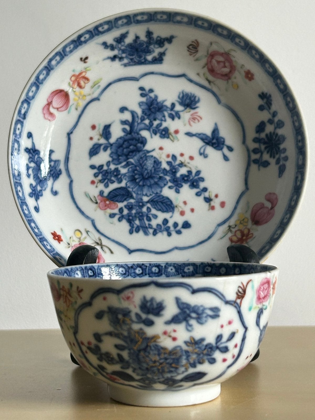 Antiek 18e eeuws Chinees famille rose theekommetje schotel, Antiek en Kunst, Antiek | Porselein, Verzenden