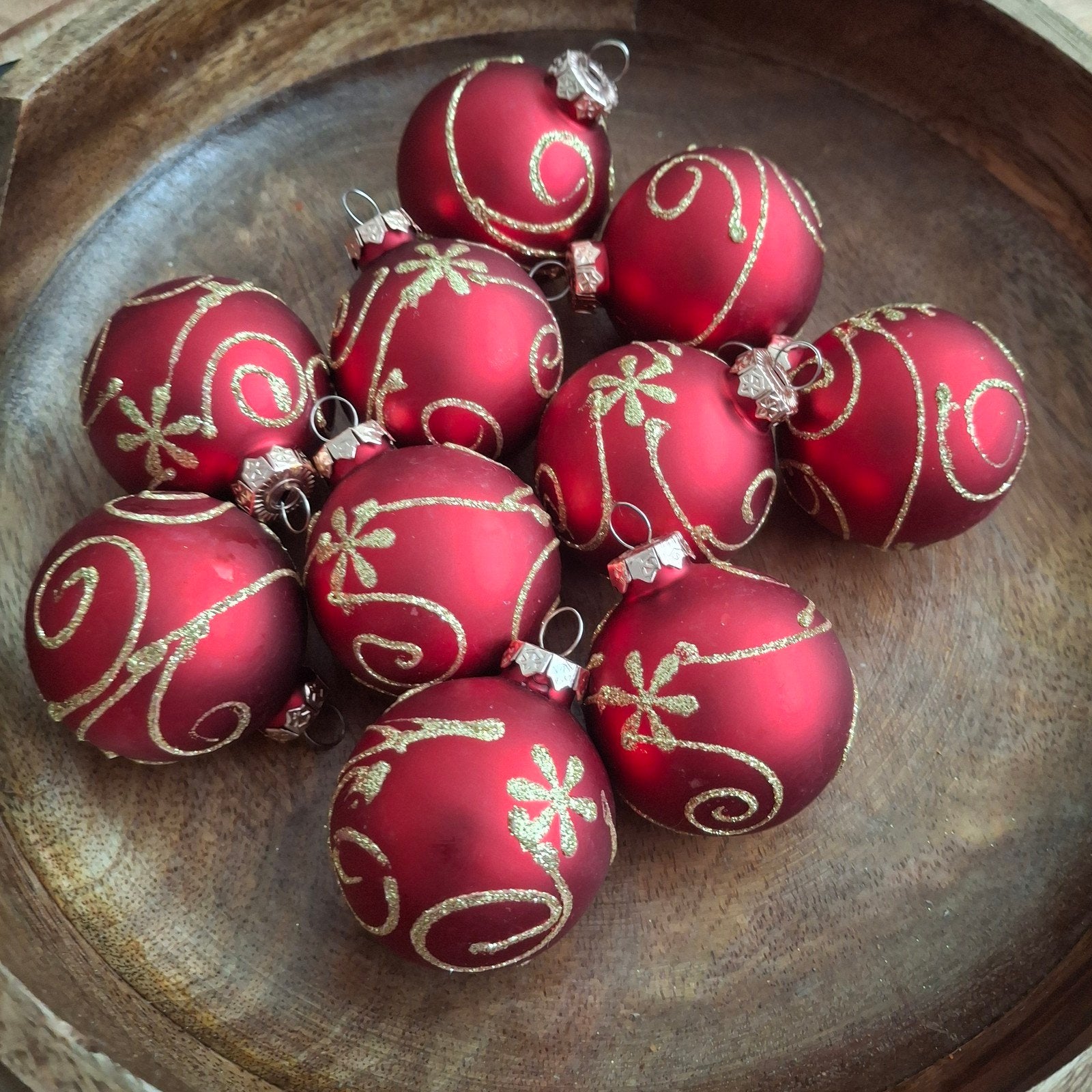 kerstballen rood, Ophalen, Gebruikt