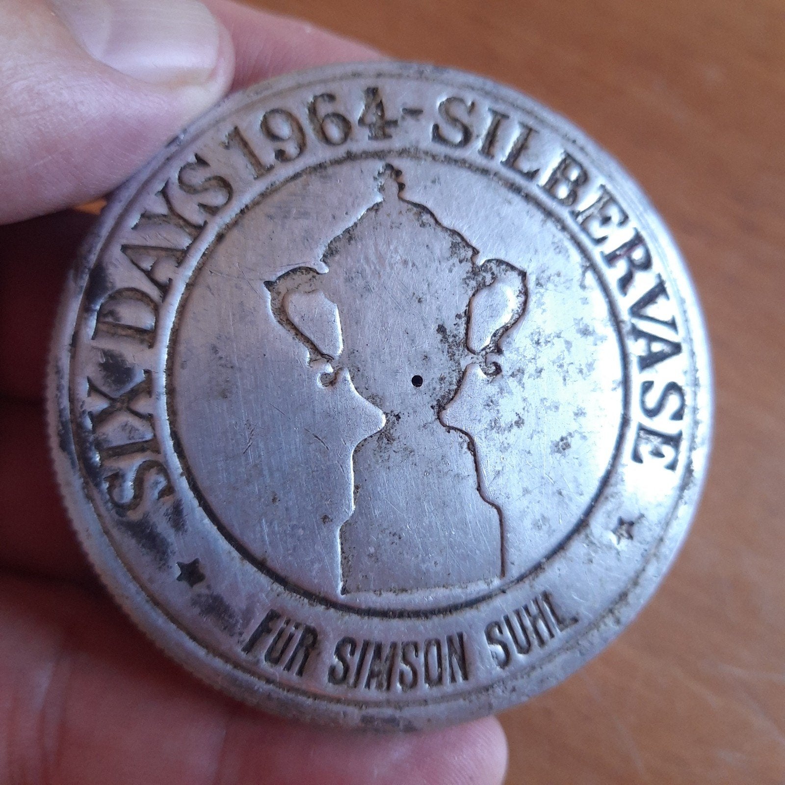 Tankdop Simson Motorfiets Six Days 1964 Silbervase, Motoren, Verzenden