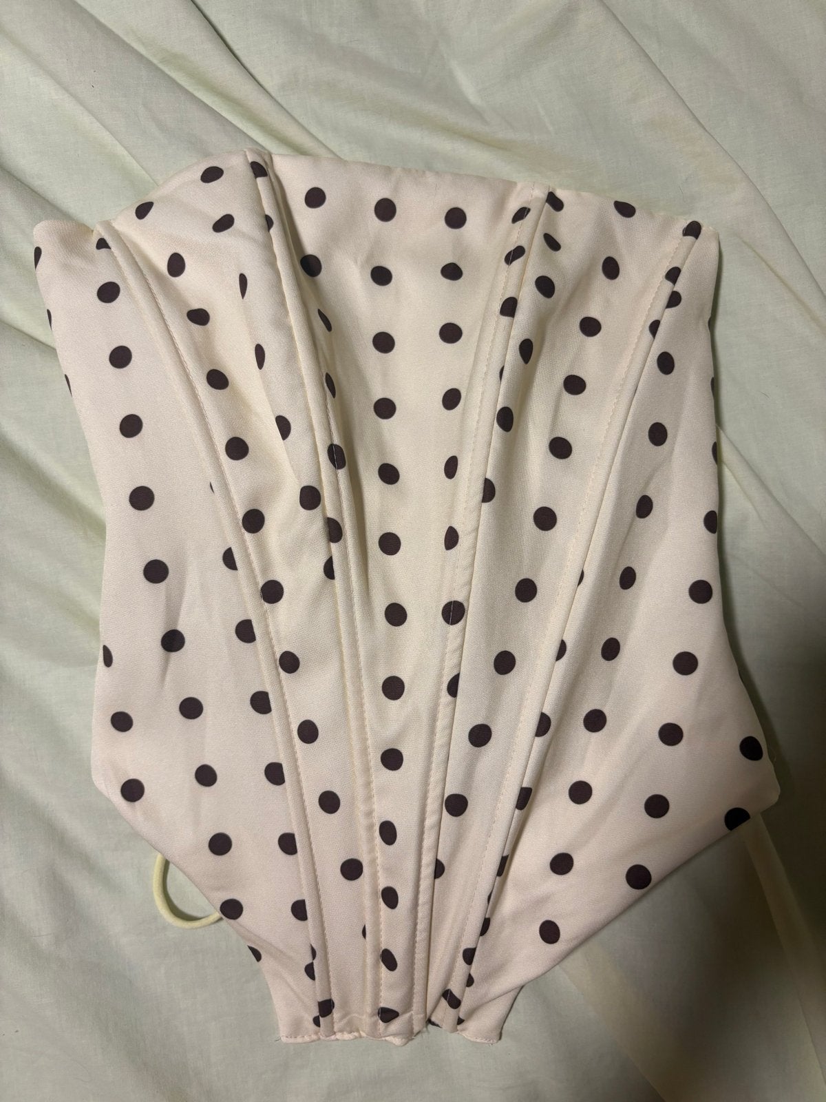 Stijlvolle Corset Top met Stipjes - One Size, Maat 38/40 (M), Wit, Nieuw, Ophalen of Verzenden