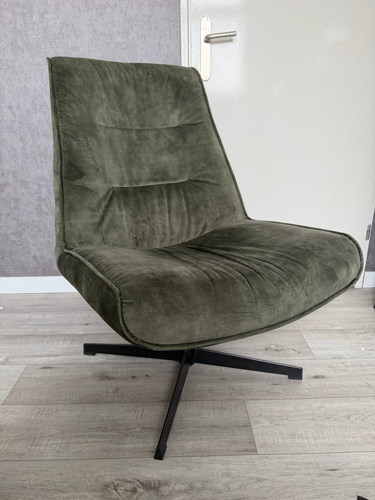 Relax fauteuil groen, Huis en Inrichting, Fauteuils, Ophalen, Minder dan 75 cm, Zo goed als nieuw, Stof