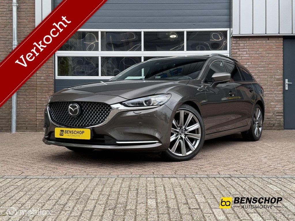 Mazda 6 Sportbreak 2.5 SkyActiv-G 194 Signature Schuifdak Na, 194 pk, 4 cilinders, Bruin, 1451 kg