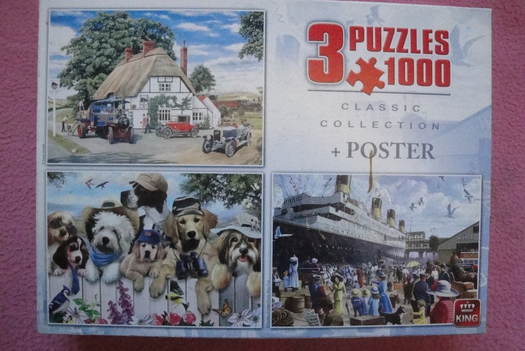 KING CLASSIC COLLECTION PUZZLES 3x 1.000st. 3,50euro., Ophalen of Verzenden, 500 t/m 1500 stukjes, Zo goed als nieuw, Legpuzzel