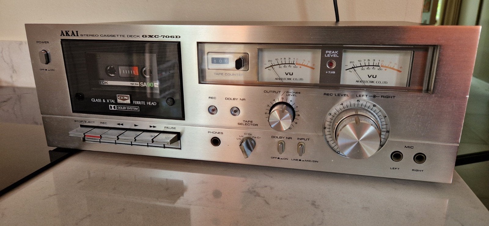 AKAI GKC-706D stereo cassette deck, Ophalen of Verzenden, Akai