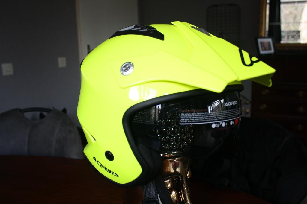 Motorhelm Acerbis als Nieuw, Motoren, Overige merken, Jethelm, Ophalen of Verzenden, L