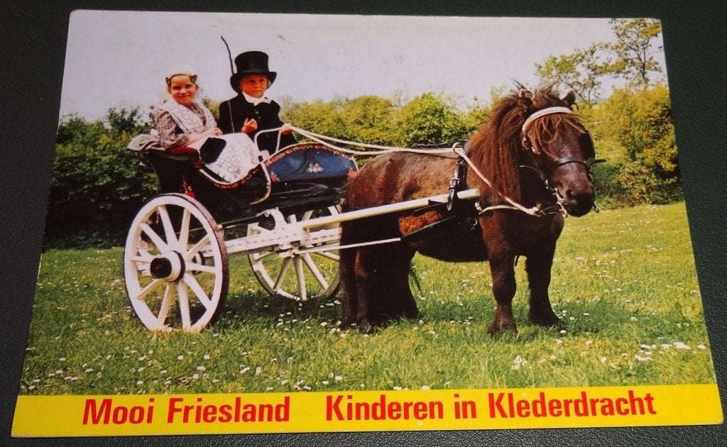 Paarden - Kinderen in Klederdracht - Mooi Friesland - KHo02, Verzenden, 1960 tot 1980, Gelopen, Paard