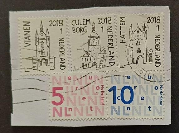 Nederland 2018 steden, Ophalen of Verzenden, Na 1940, Gestempeld
